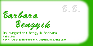 barbara bengyik business card